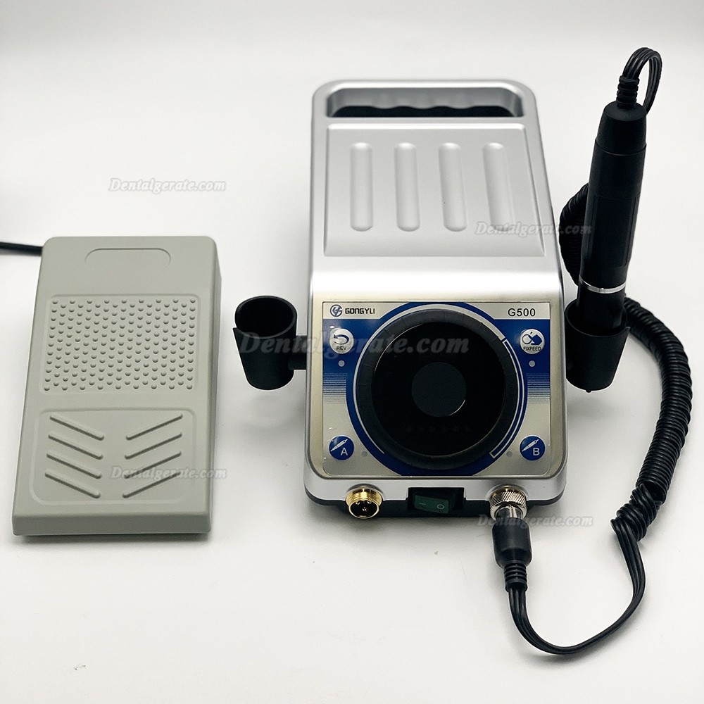 GONGYU G500 mikromotor zahntechnik mit 50.000 U/min handst&uuml;ck und fu&szlig;pedal